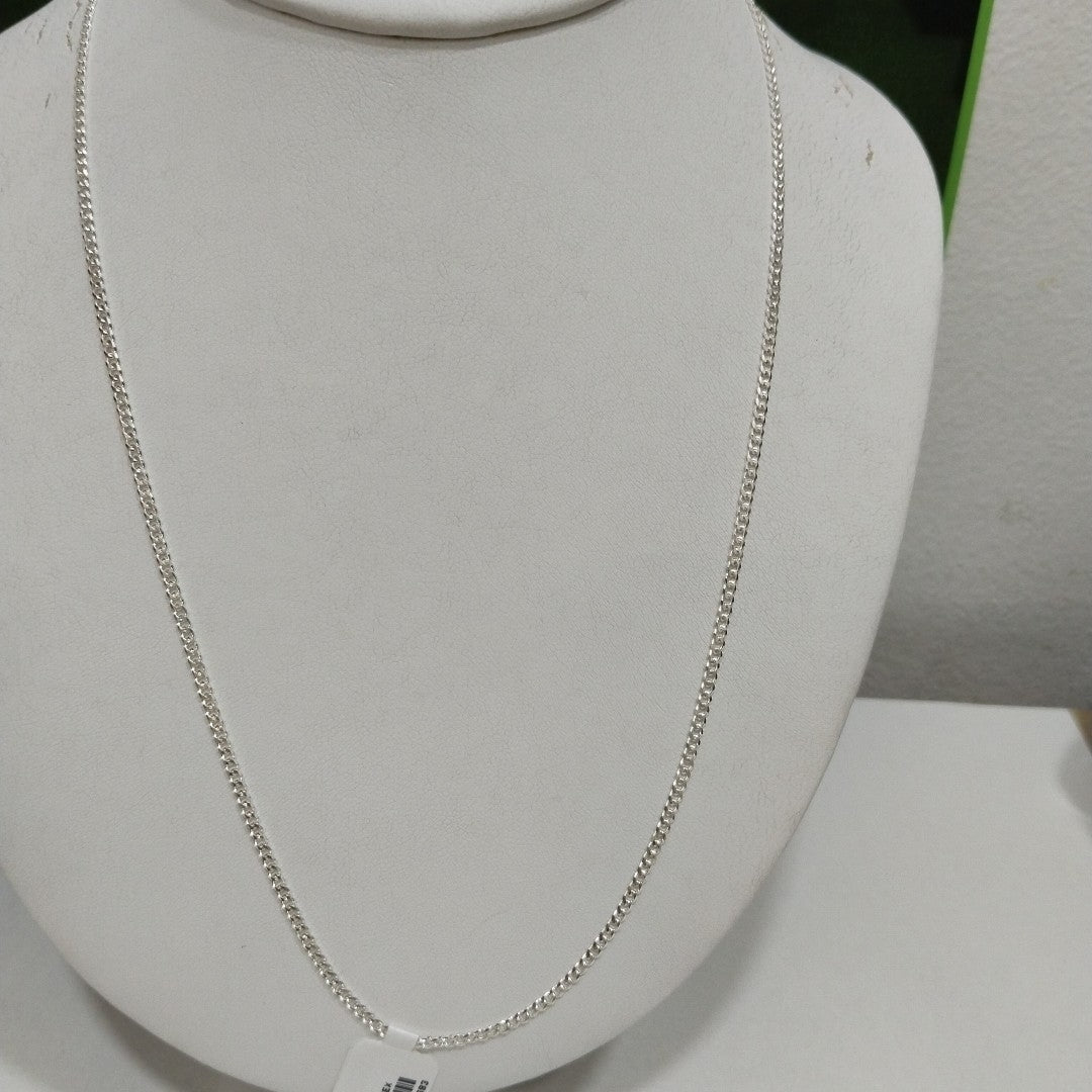 CADENA TEJIDO BARBADO PLATA .925 55 CM 5.3 GR (NUEVO)