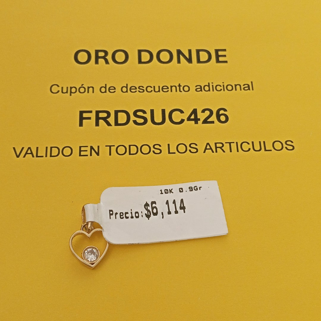DIJES CORAZON ORO 10K 0.9 GR (NUEVO)
