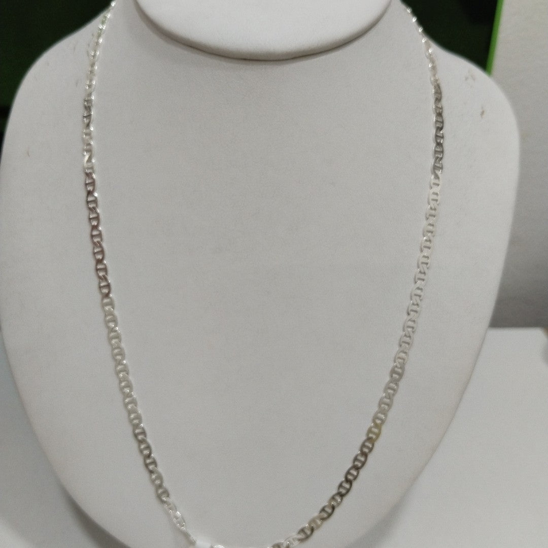 CADENA TEJIDO GUCHI PLATA .925 55 CM 11.6 GR (NUEVO)