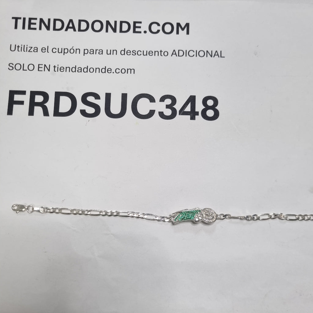 PULSERA TEJIDO SAN JUDAS PLATA .925 21 CM 5.5 GR (NUEVO)