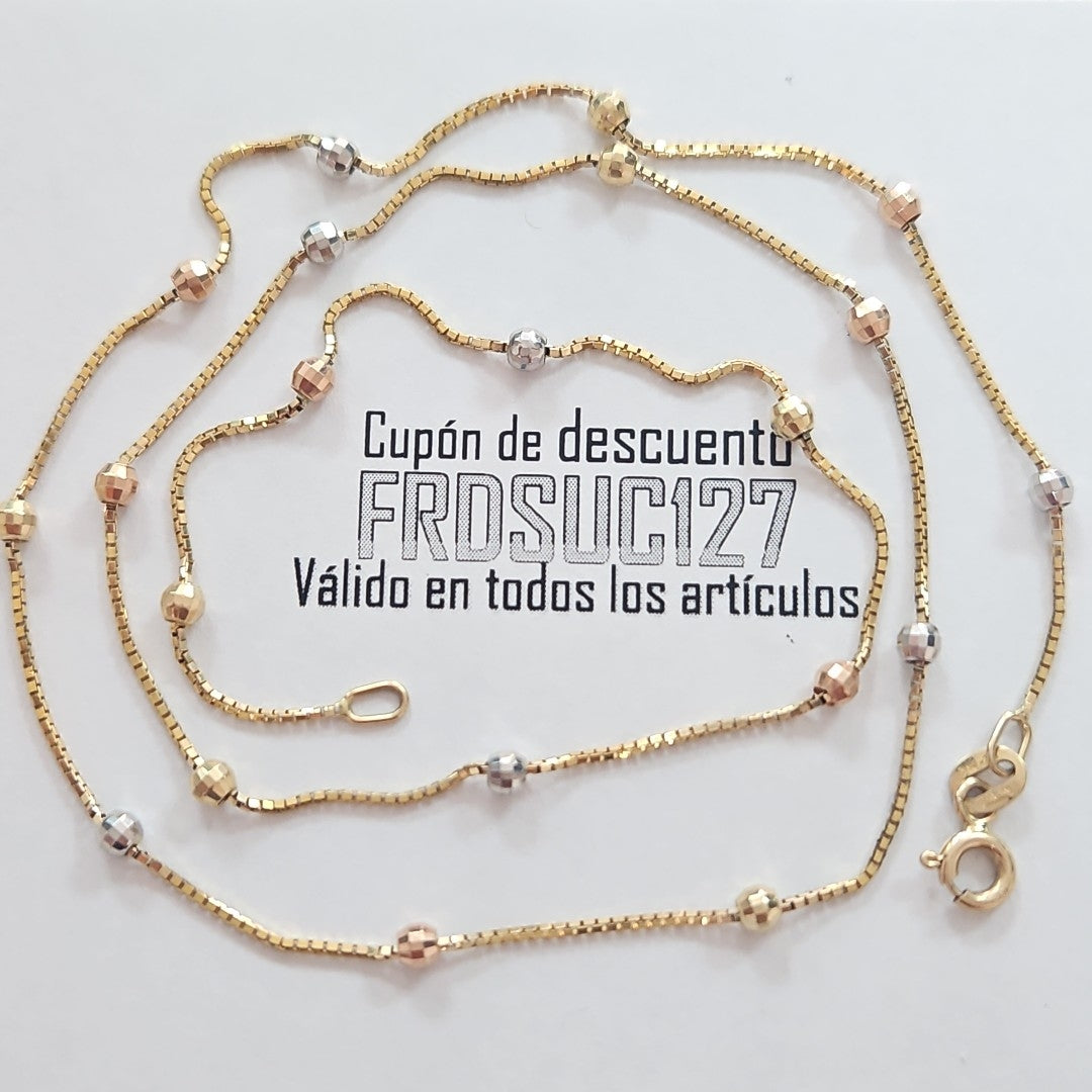 GARGANTILLA ORO, ORO COMBINADO 14 K 3.8 GRMS (SEMINUEVO)