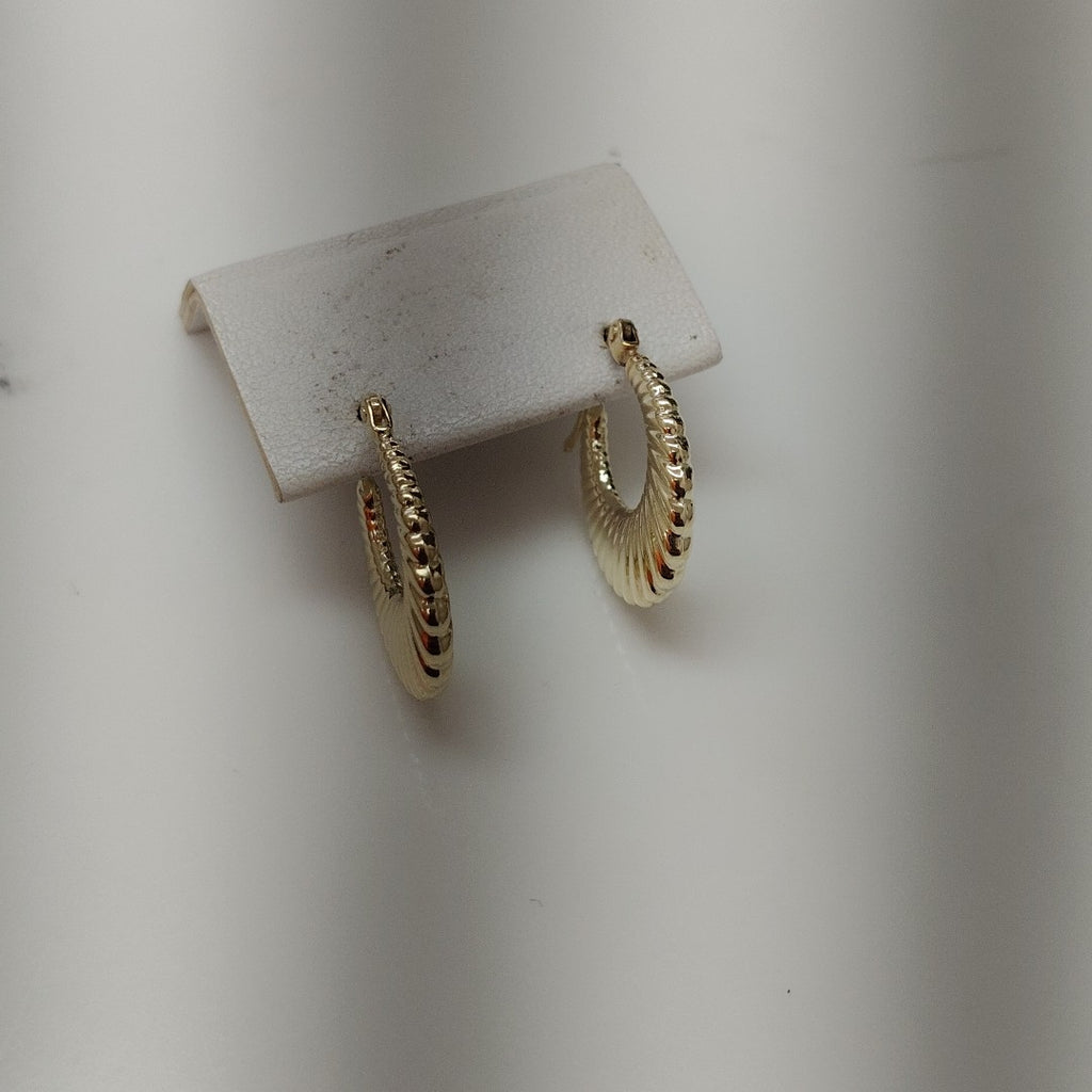ARRACADAS PAR ORO 14 K 1.5 GRMS (SEMINUEVO)