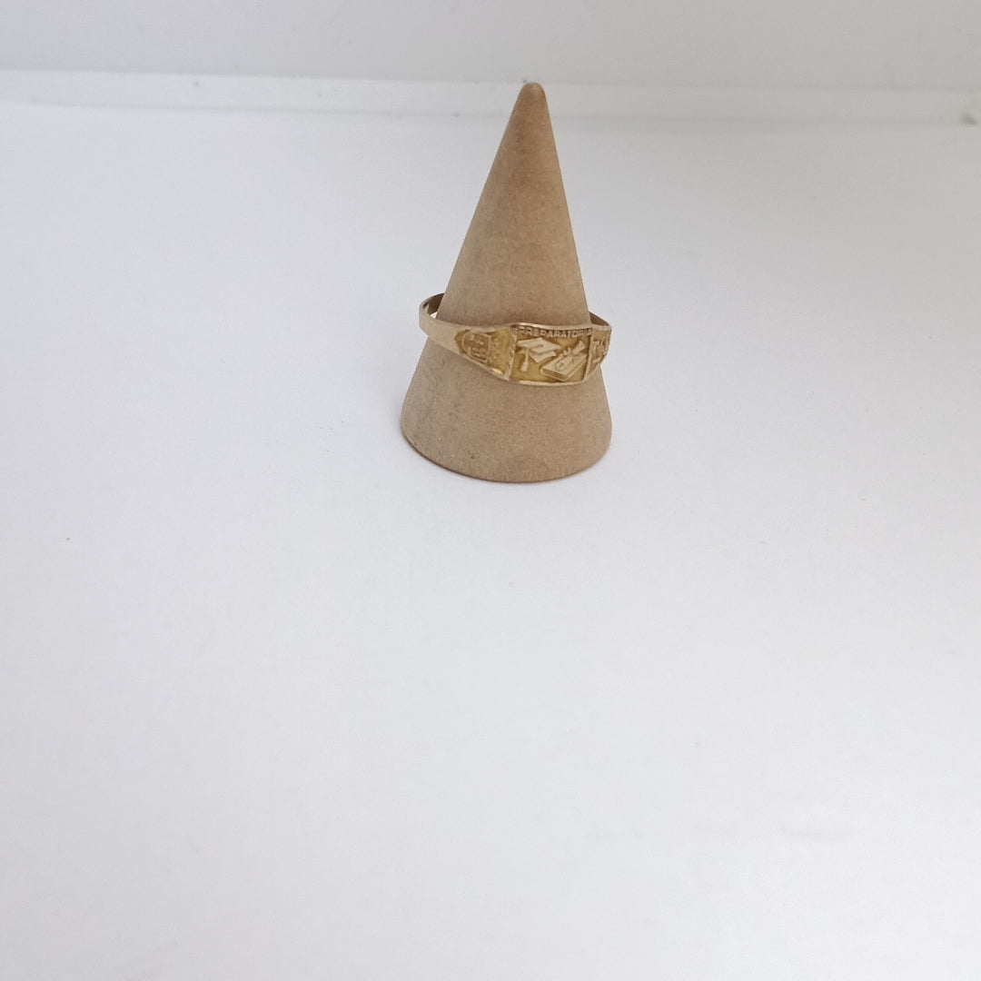 ANILLO DE GRADUACIÓN ORO 8 K 1 GRMS (SEMINUEVO)