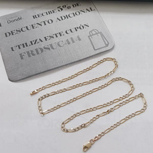 CADENA ORO, RODIADO 10 K 3.7 GRMS (SEMINUEVO)