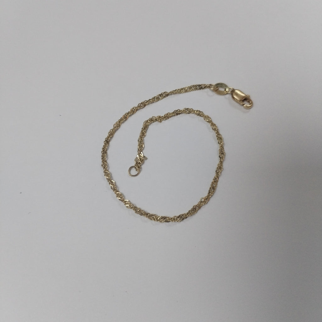 PULSERAS TEJIDO MEDIO TZL ORO 14K 18 CM 1.3 GR (NUEVO)
