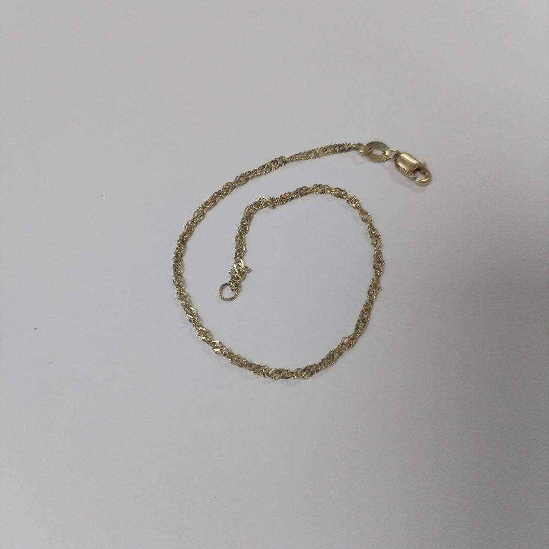 PULSERAS TEJIDO MEDIO TZL ORO 14K 18 CM 1.3 GR (NUEVO)