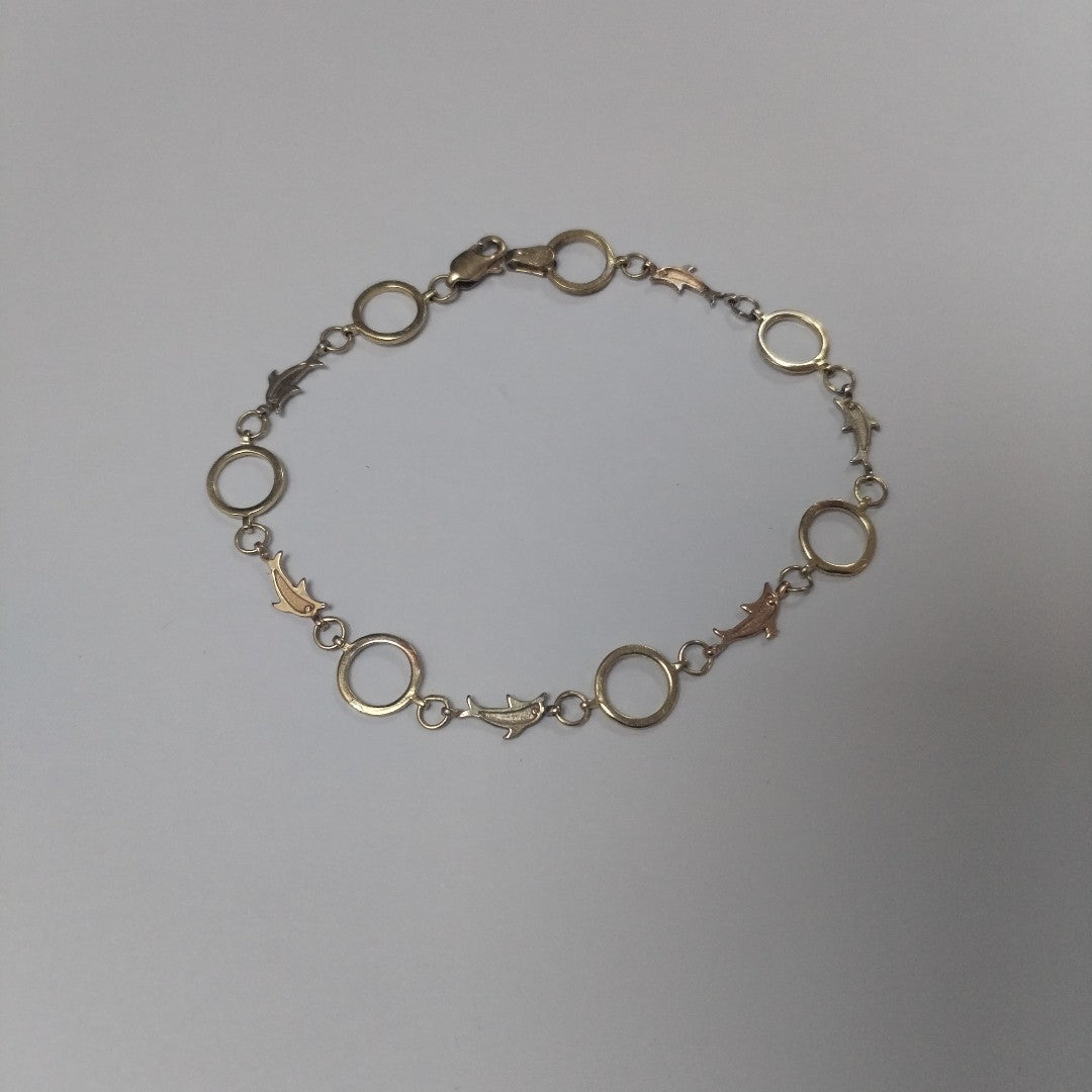 PULSERA ORO COMBINADO 10 K 3 GRMS (SEMINUEVO)