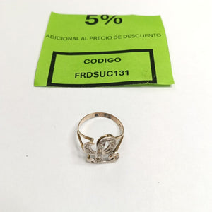 ANILLO ORO,PLATA PALADIO,RODIADO 8 K 2,20 GRMS (SEMINUEVO)