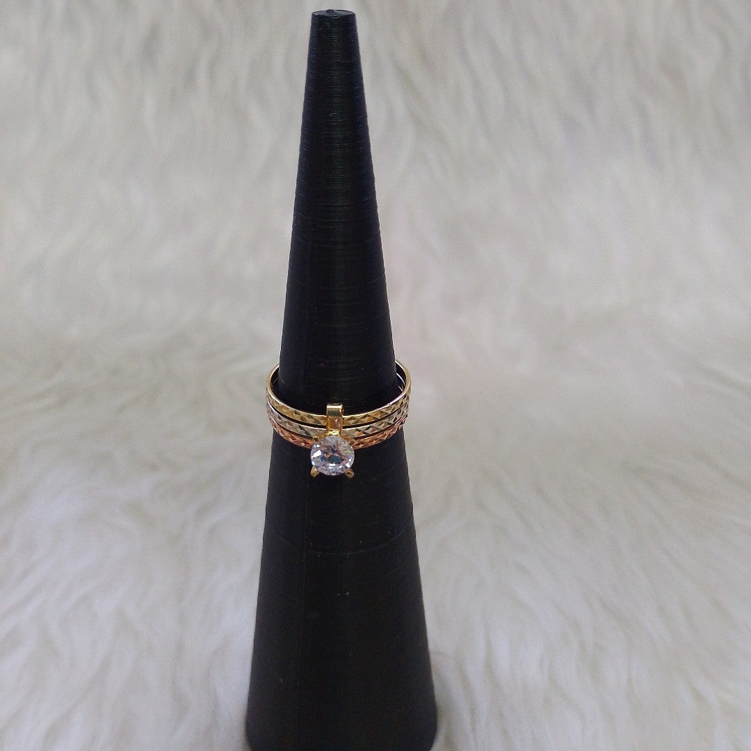 ANILLITO ORO COMBINADO 10 K 2.9 GRMS (SEMINUEVO)