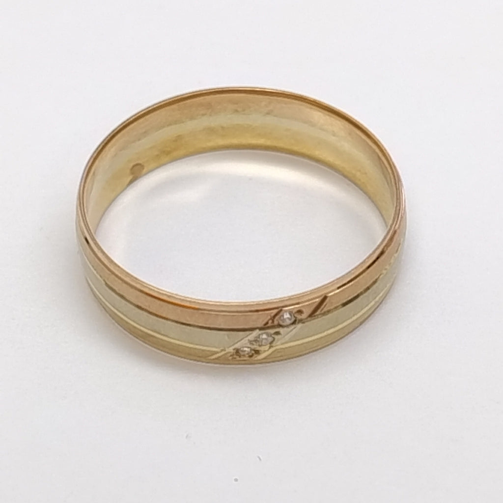 ARGOLLA ORO COMBINADO 14 K 3,50 GRMS (SEMINUEVO)