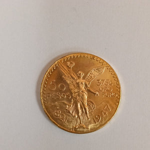 Moneda Centenario Cincuenta Pesos Oro Mexicano 21.6K