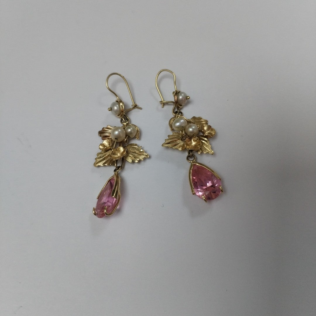 ARETES PAR ORO 14 K 7.8 GRMS (SEMINUEVO)
