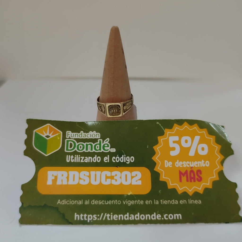 ANILLO DE GRADUACIÓN ORO 10 K 1.3 GRMS (SEMINUEVO)