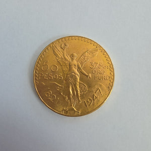 Moneda Centenario Cincuenta Pesos Oro Mexicano 21.6K
