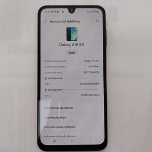 CELULAR SAMSUNG GALAXY A16 5G SM-A166U (2024) 128 GB 4 GB RAM (SEMINUEVO)