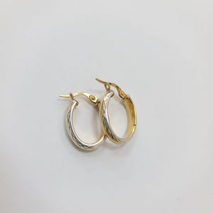 ARRACADAS PAR ORO, ORO COMBINADO 10 K 1.5 GRMS (SEMINUEVO)