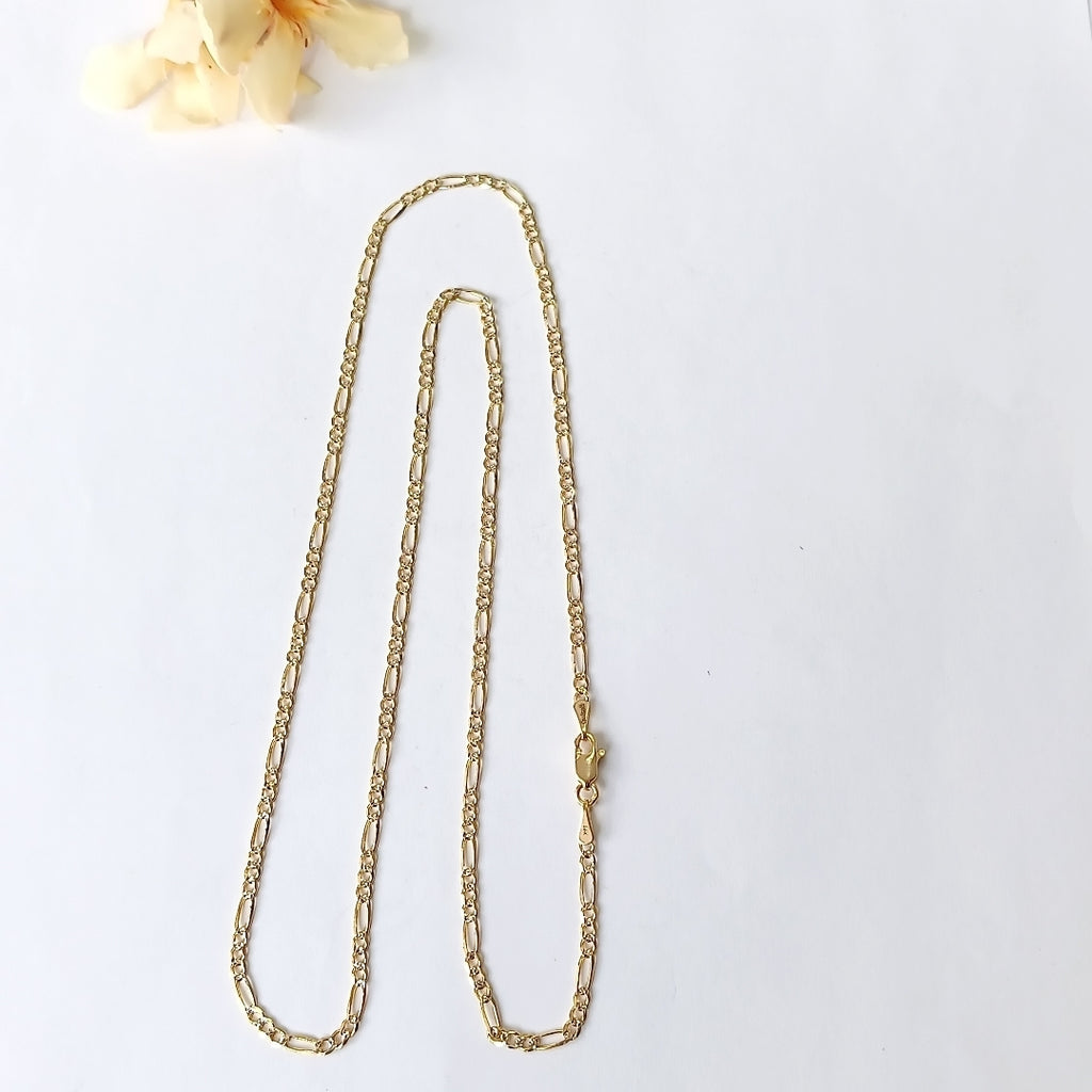 CADENAS TEJIDO 3X1 ORO 14K 55 CM 4.9 GR (NUEVO)