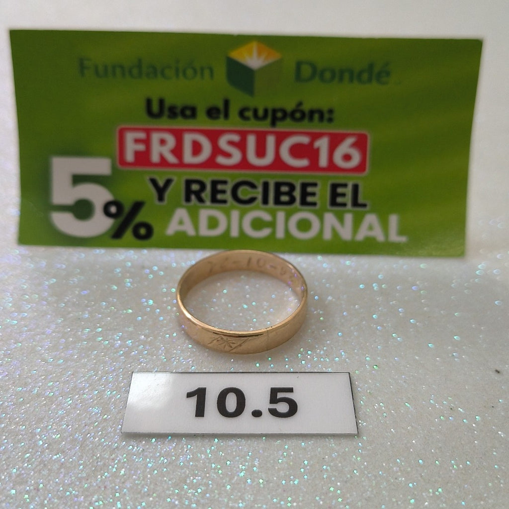 ARGOLLA ORO 10 K 2.7 GRMS (SEMINUEVO)