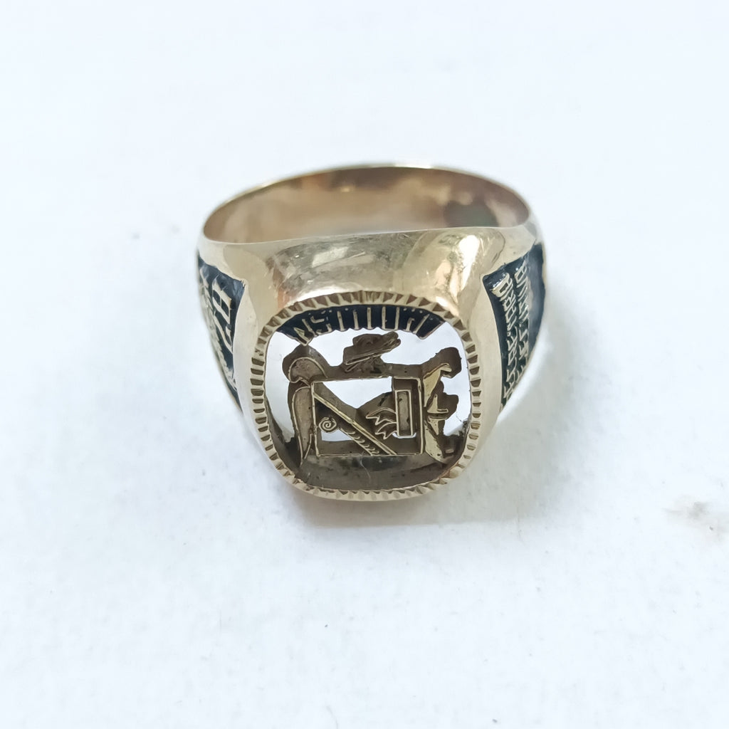 ANILLO DE GRADUACIÓN ORO 10 K 5,20 GRMS (SEMINUEVO)