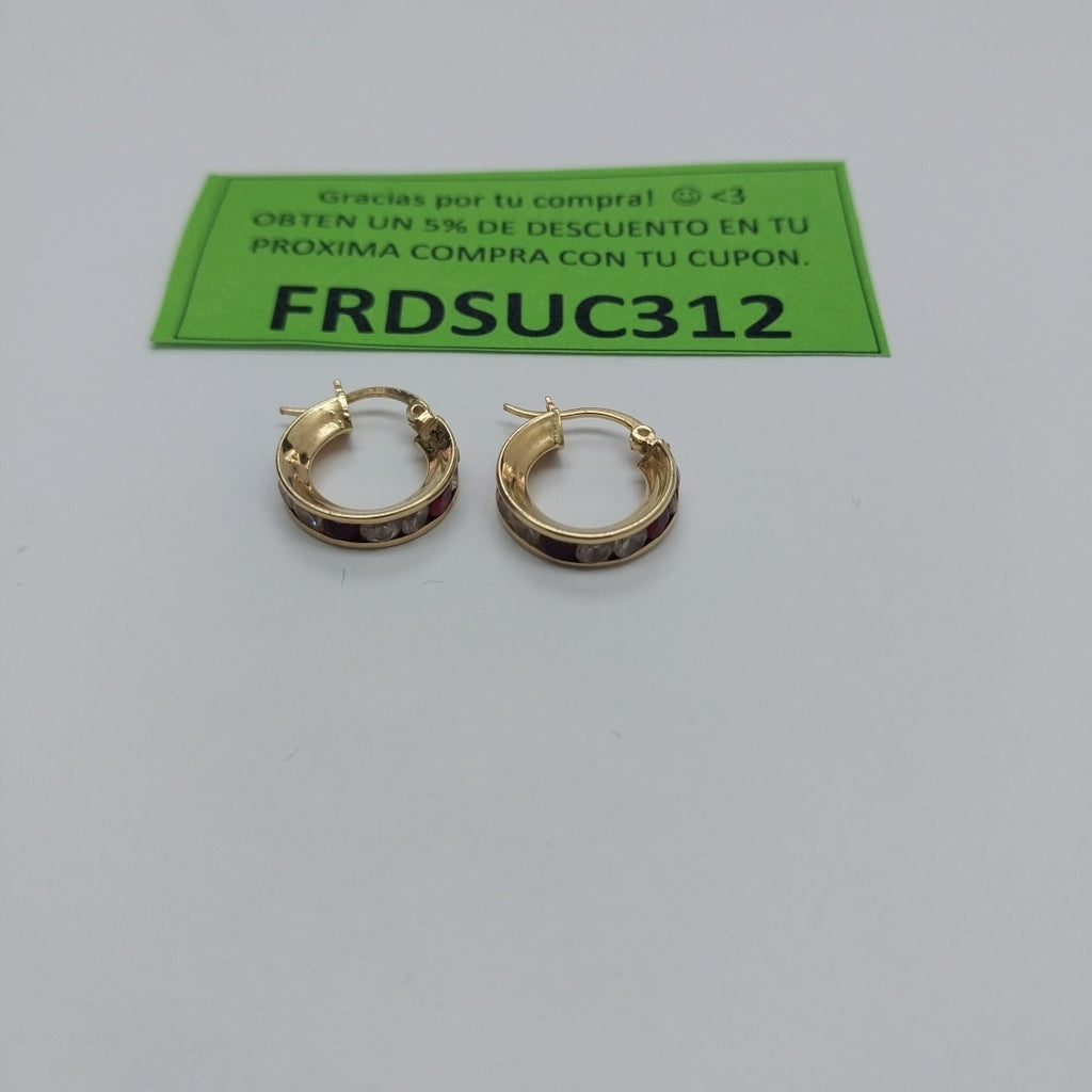 ARRACADAS PAR ORO 14 K 2.5 GRMS (SEMINUEVO)