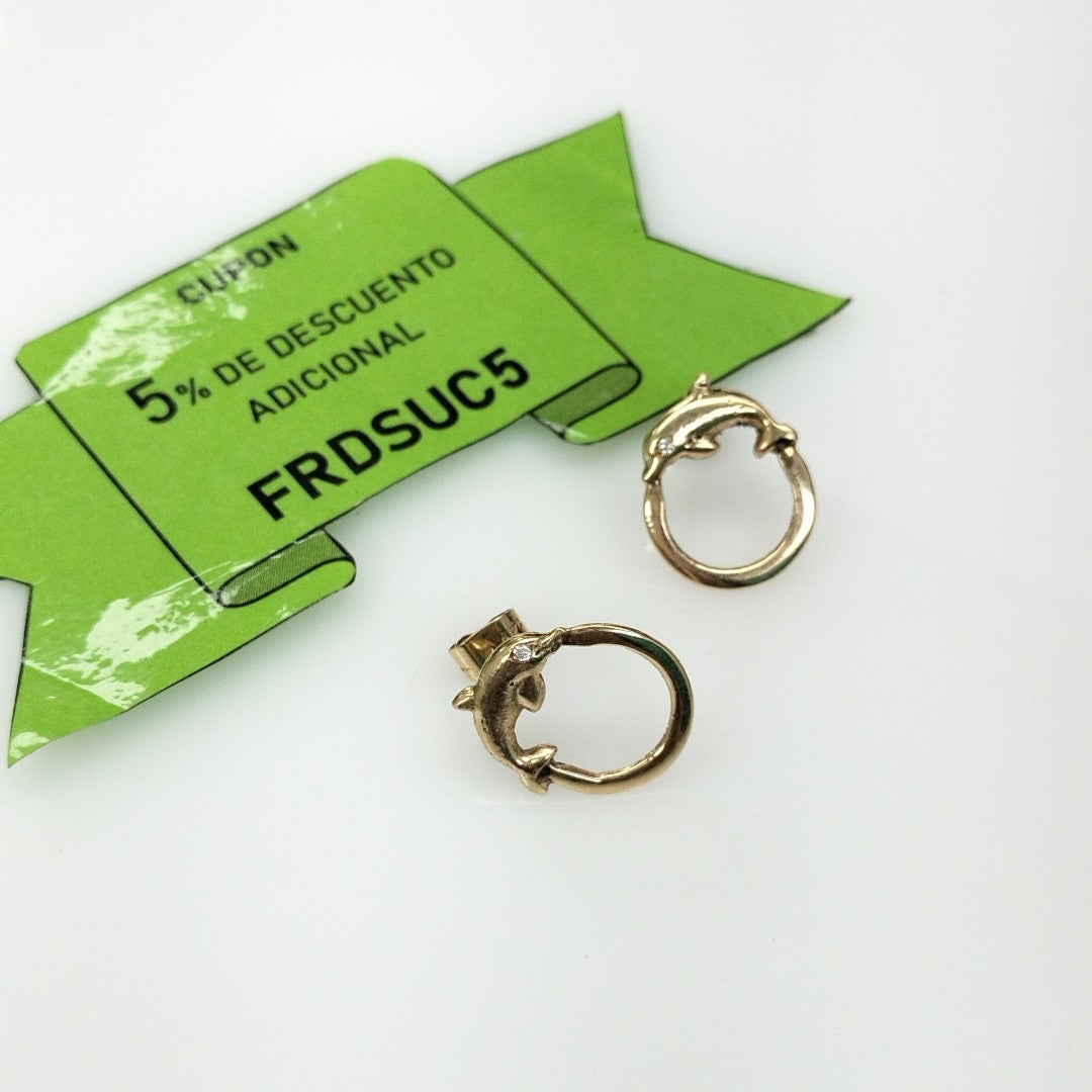 ARRACADAS PAR ORO 14 K 3.5 GRMS (SEMINUEVO)
