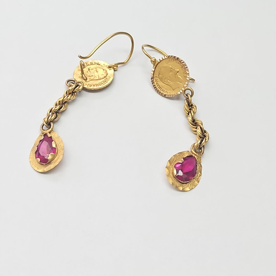 ARETES PAR ORO 10 K 4,20 GRMS (SEMINUEVO)