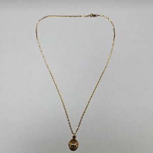 CADENA, MEDALLA RELIGIOSA ORO 10 K 2 GRMS (SEMINUEVO)