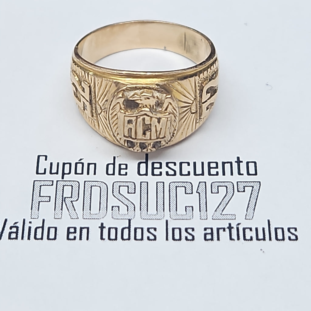 ANILLO DE GRADUACIÓN ORO 10 K 8,00 GRMS (SEMINUEVO)