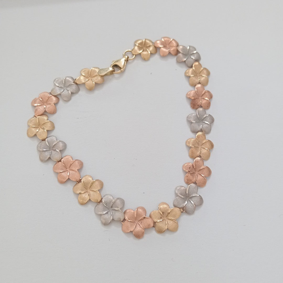 PULSERA ORO COMBINADO 10 K 4.2 GRMS (SEMINUEVO)
