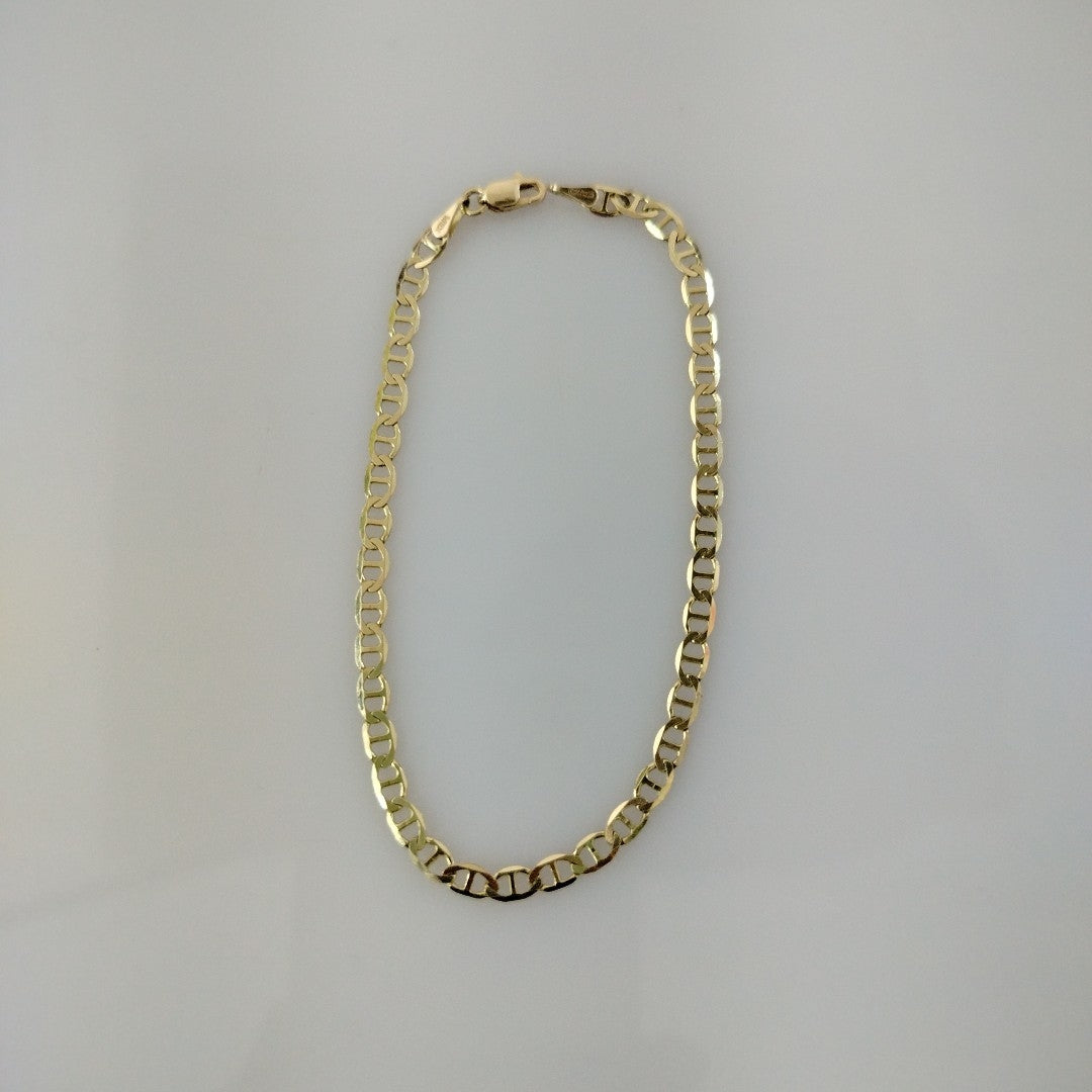 PULSERAS TEJIDO MARINERA ORO 14K 21 CM 3.4 GR (NUEVO)