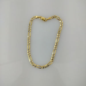 PULSERAS 3X1 DIAMANTADA ORO 14K 18 CM 3 GR (NUEVO)