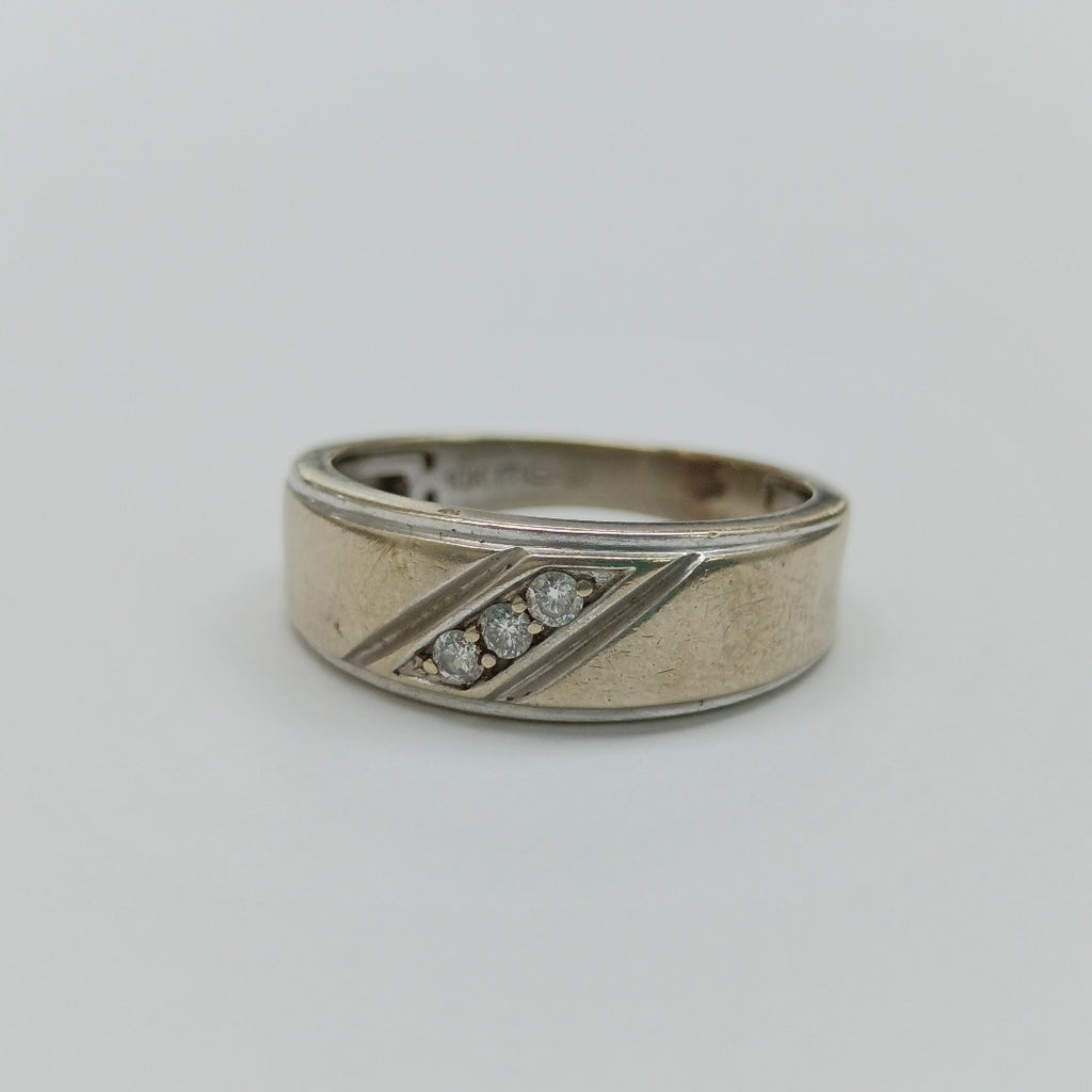 ANILLO ORO, ORO BLANCO 10 K 3.3 GRMS (SEMINUEVO)