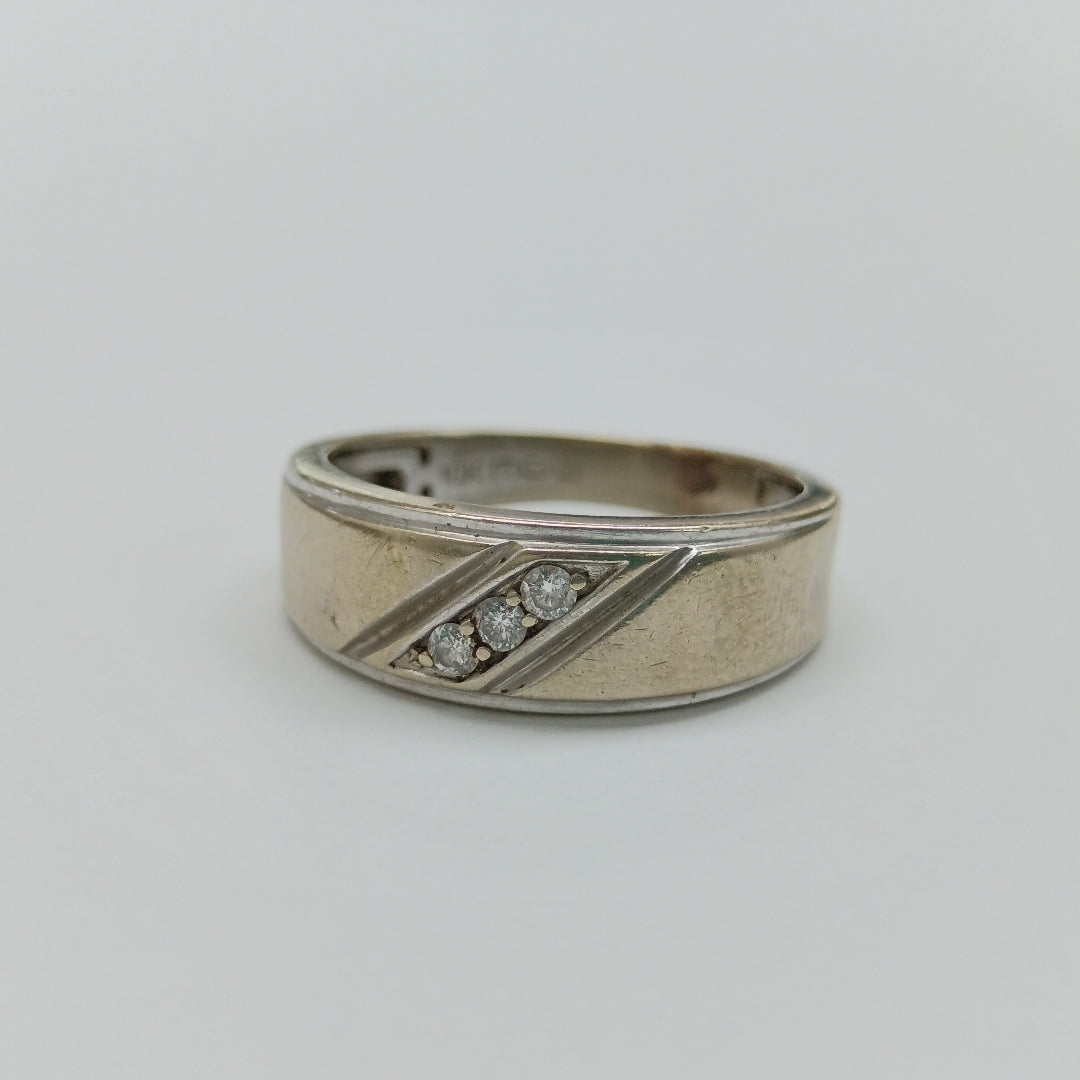 ANILLO ORO, ORO BLANCO 10 K 3.3 GRMS (SEMINUEVO)