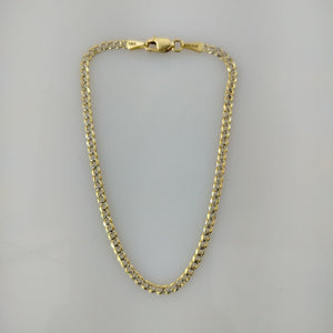 PULSERAS BARBADA DIAMANTADA ORO 14K 18 CM 2.1 GR (NUEVO)