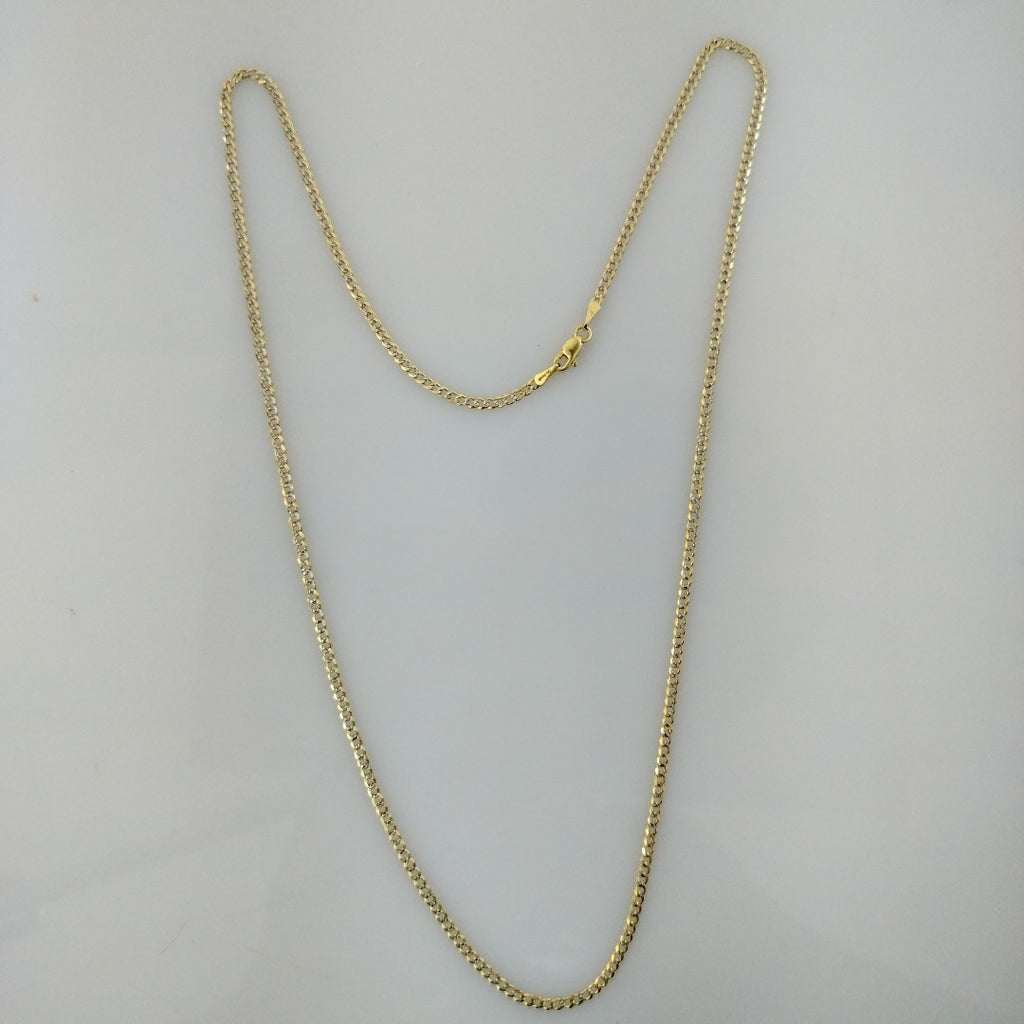CADENAS BARBADA DIAMANTADA ORO 14K 60 CM 6.1 GR (NUEVO)