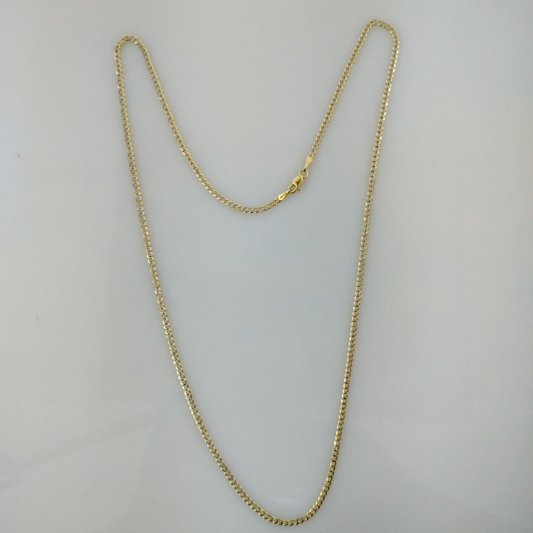 CADENAS BARBADA DIAMANTADA ORO 14K 60 CM 6.1 GR (NUEVO)