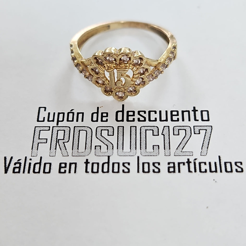 ANILLO CONMEMORATIVO ORO 10 K 1,80 GRMS (SEMINUEVO)