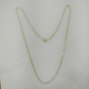 CADENAS TEJIDO 3X1 ORO 14K 55 CM 2.7 GR (NUEVO)