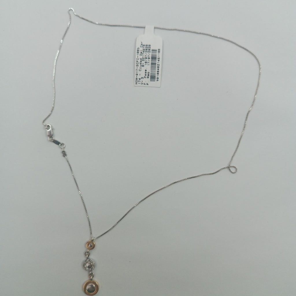 GARGANTILLA ORO,ORO BLANCO 14 K 3,90 GRMS (SEMINUEVO)