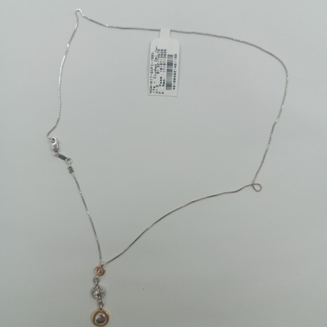 GARGANTILLA ORO,ORO BLANCO 14 K 3,90 GRMS (SEMINUEVO)