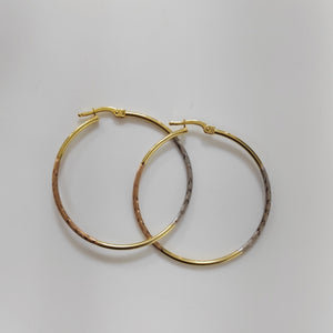 ARRACADAS PAR ORO, ORO COMBINADO 14 K 2.3 GRMS (SEMINUEVO)