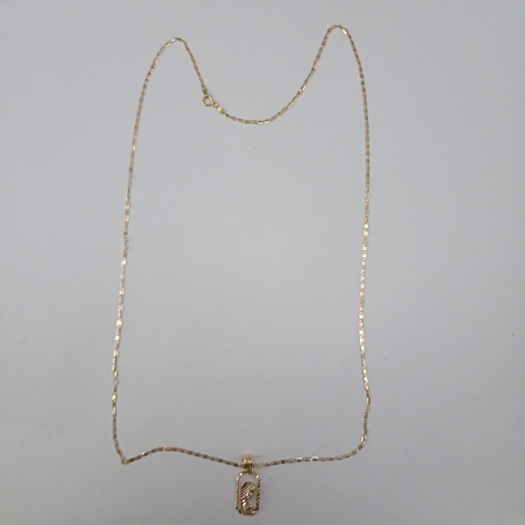 CADENA, DIJE ORO 14 K 2.5 GRMS (SEMINUEVO)