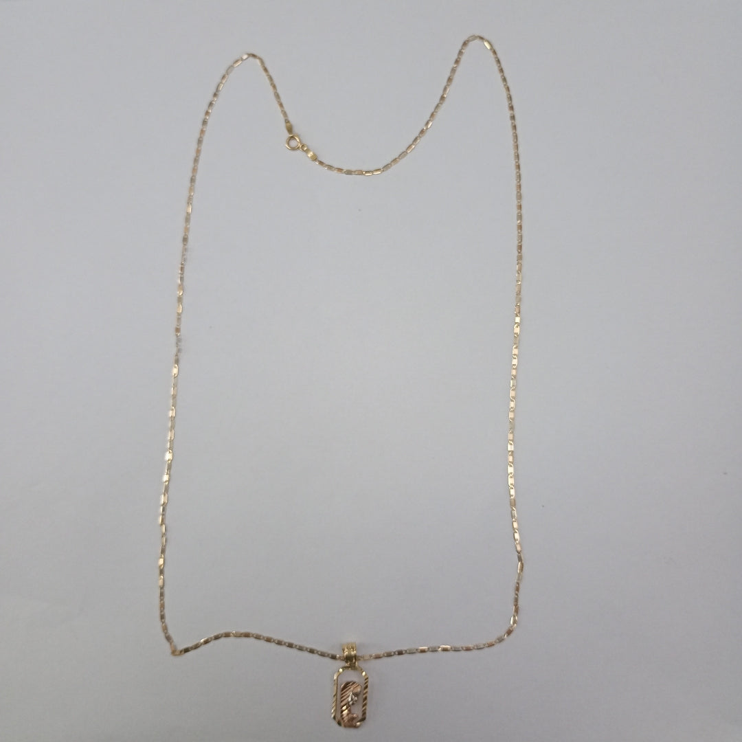 CADENA, DIJE ORO 14 K 2.5 GRMS (SEMINUEVO)
