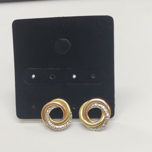 ARETES PAR ORO COMBINADO 14 K 2 GRMS (SEMINUEVO)