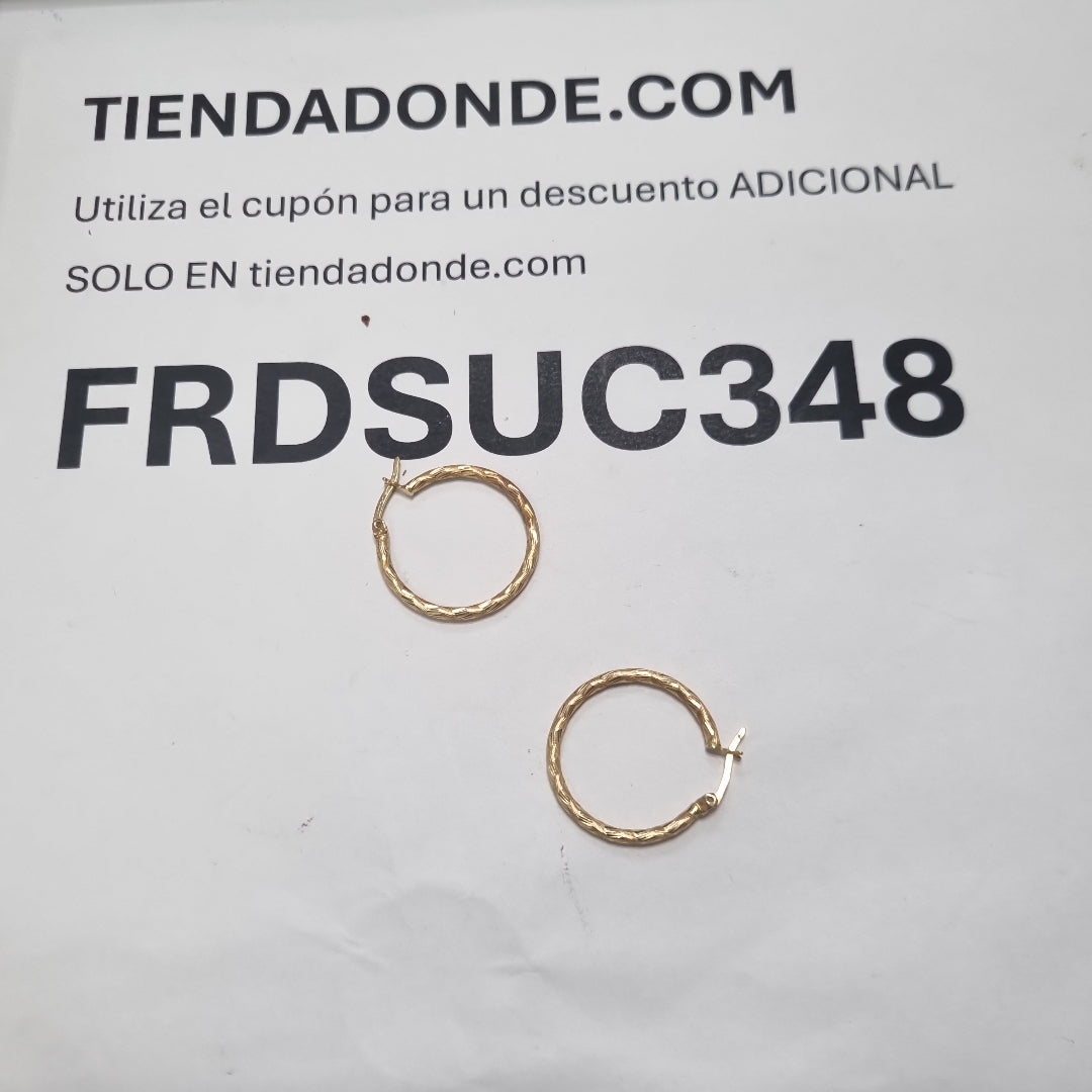 ARRACADAS PAR ORO 14 K 2.4 GRMS (SEMINUEVO)