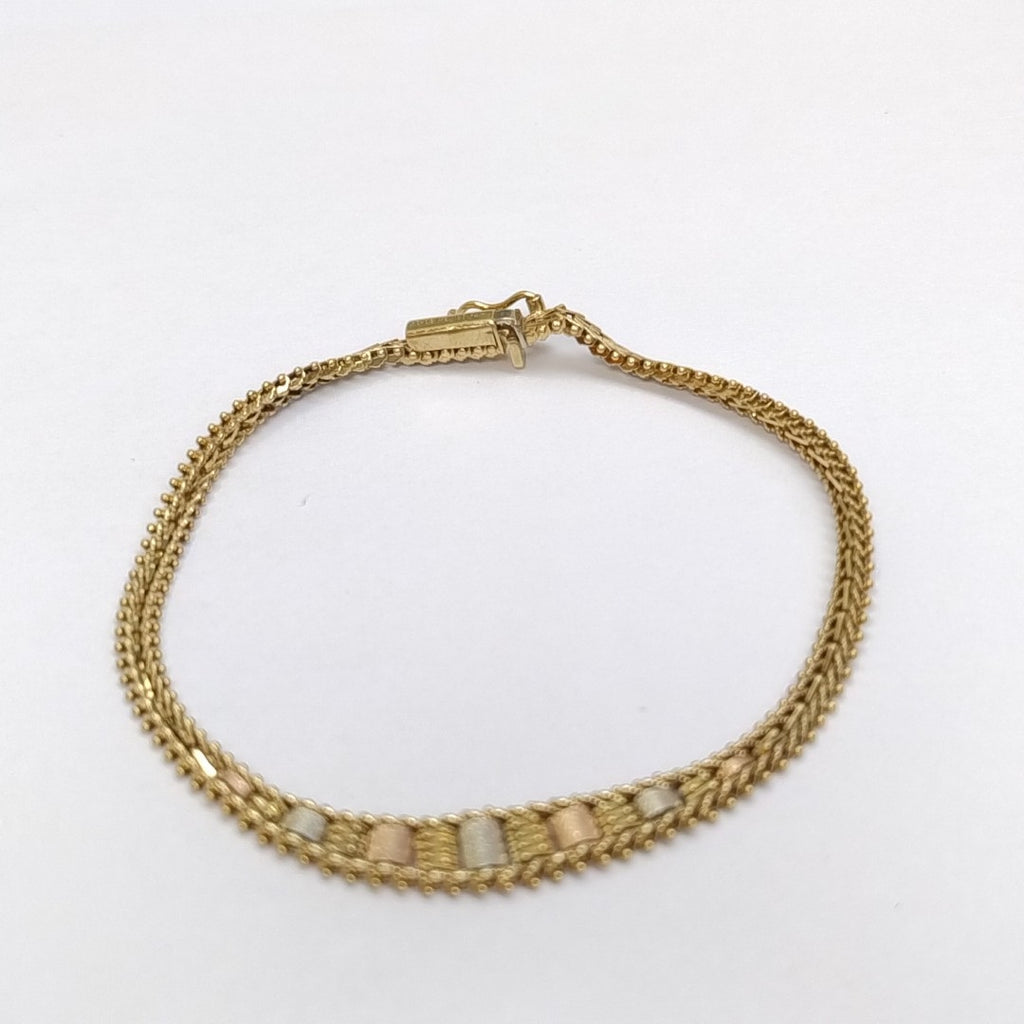 PULSERA ORO COMBINADO 14 K 7,60 GRMS (SEMINUEVO)
