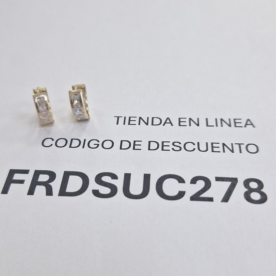 ARRACADAS PAR ORO 10 K 1.2 GRMS (SEMINUEVO)