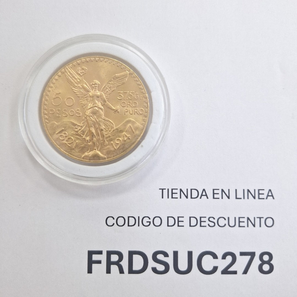 K1 41.6 GRMS 21 K IDENTIFICACIÓN MONEDA NOMINATIVA MONEDAS PESOS 50 PESOS (SEMINUEVO)