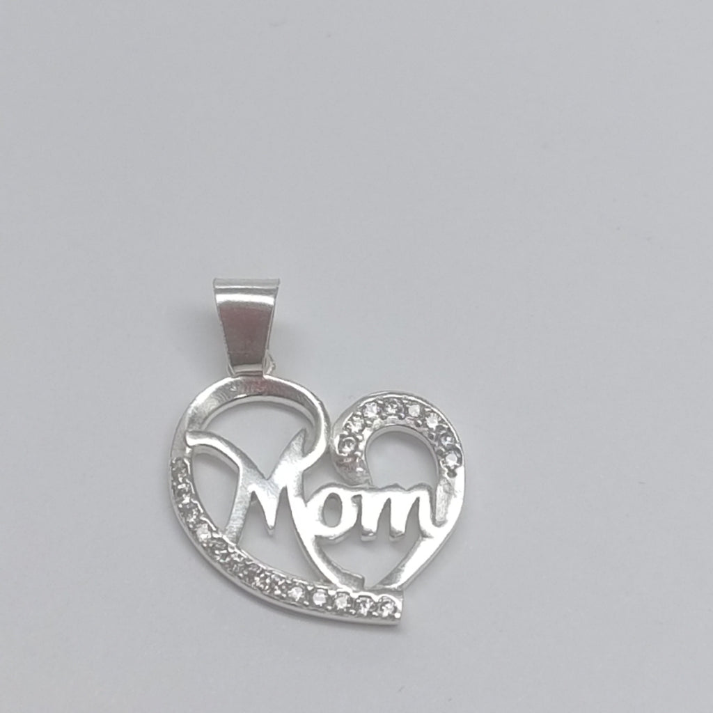 DIJE CORAZON C/CIRCONIAS PLATA .925 3.1 GR (NUEVO)
