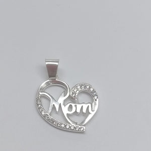 DIJE CORAZON C/CIRCONIAS PLATA .925 3.1 GR (NUEVO)
